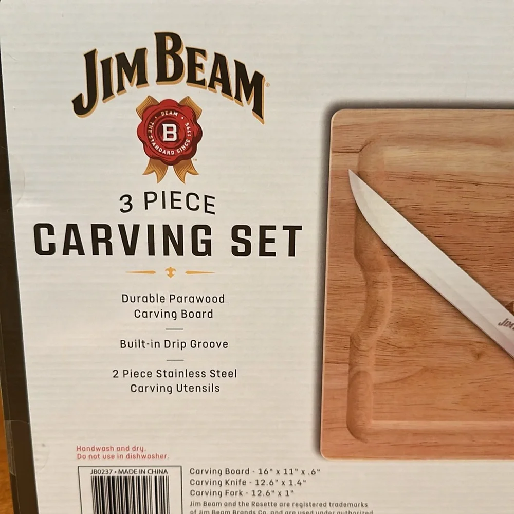 Jim Beam 3 PC Carving Set - Picture 2 of 3